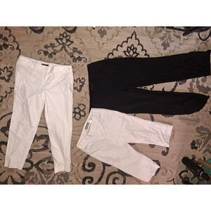 LOT #50 Three Pants Size 4 White Jones New York & Dockers & Blk Daisy Fuentes